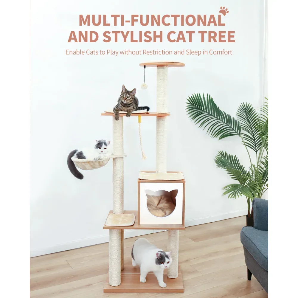 cat tree with hammock