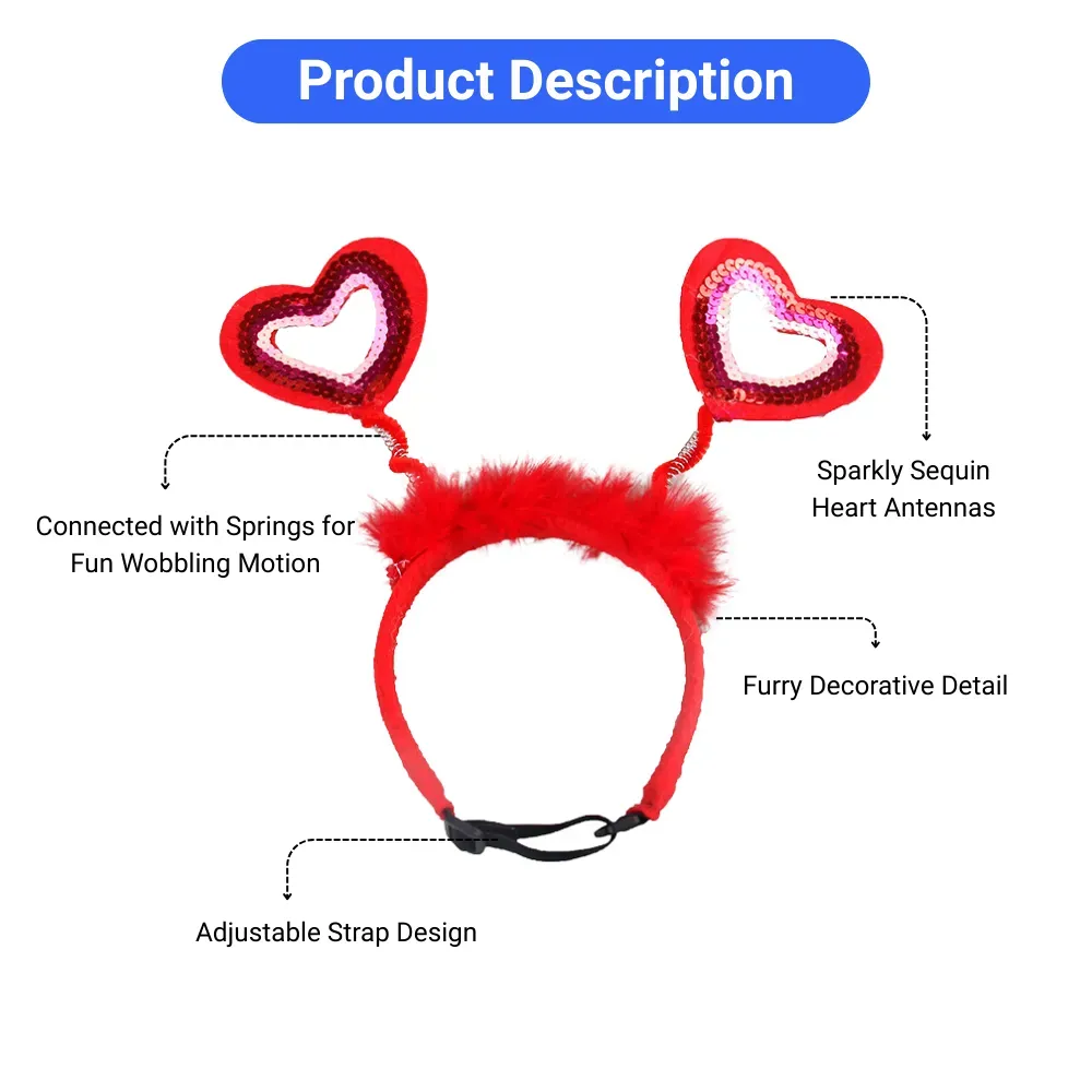 heart antenna pet headwear