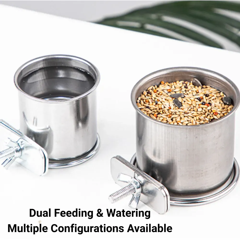 Universal cage compatible feeding bowl