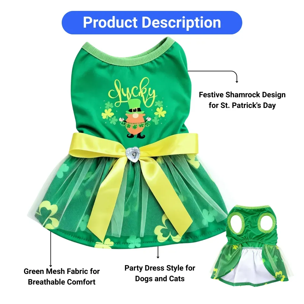 Green Mesh Dog Dress