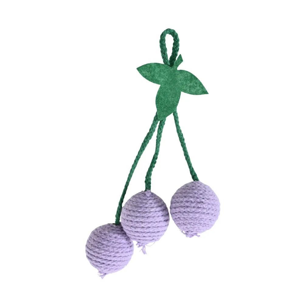 Hangable Grape Style Cotton Rope Cat Toy with a Rustling Sound1