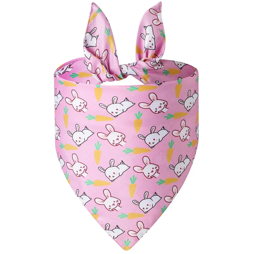 wholesale  Easter Egg Rabbit Printed Cute Soft Pet Dog Bandana