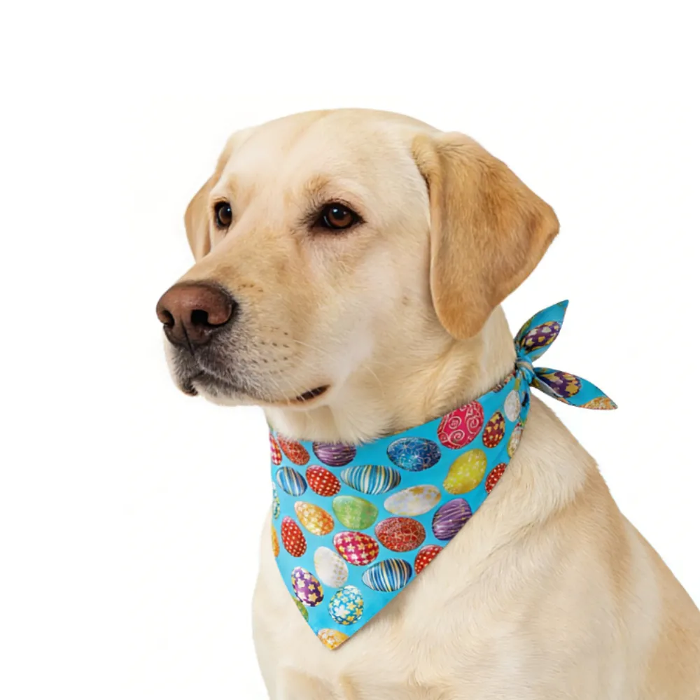 Wholesale  Easter        Egg Rabbit Printed Cute Soft Pet Dog Bandana