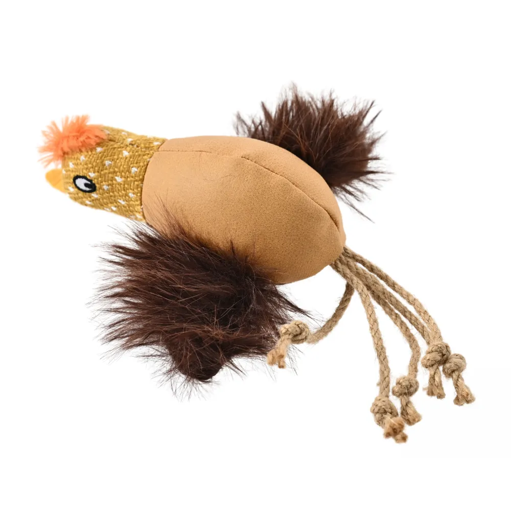 Bird Style Multi-Material Stitched Catnip Cat Toy with Jute Rope1 Bird Style Multi-Material Stitched Catnip Cat Toy with Jute Rope1