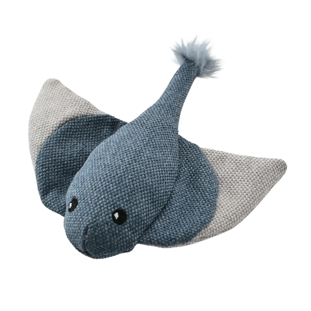 Summer Marine Life Series Stingray Style Squeaky Plush Dog Toy1 Summer Marine Life Series Stingray Style Squeaky Plush Dog Toy1