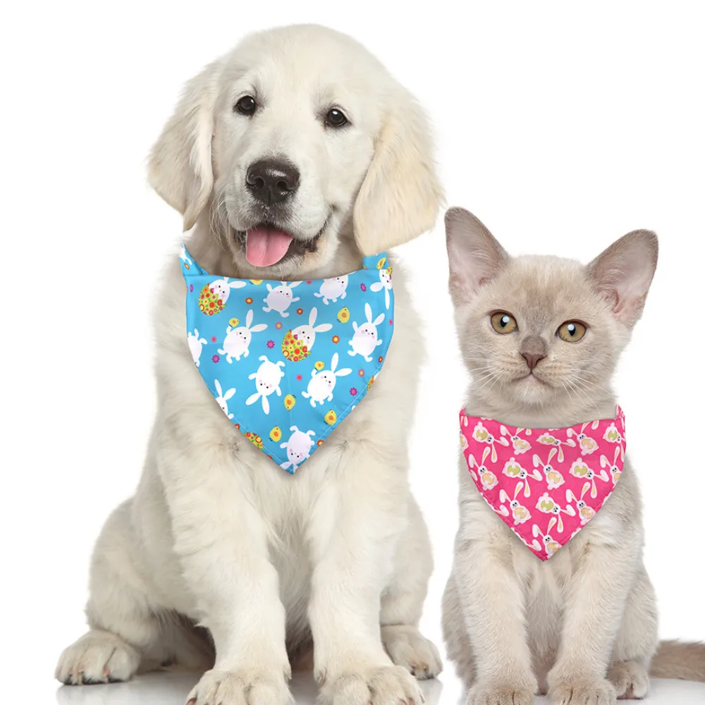 Easter Pet Bandana Dog Holiday Bib Cute Soft Comfortable Festive Accessory    