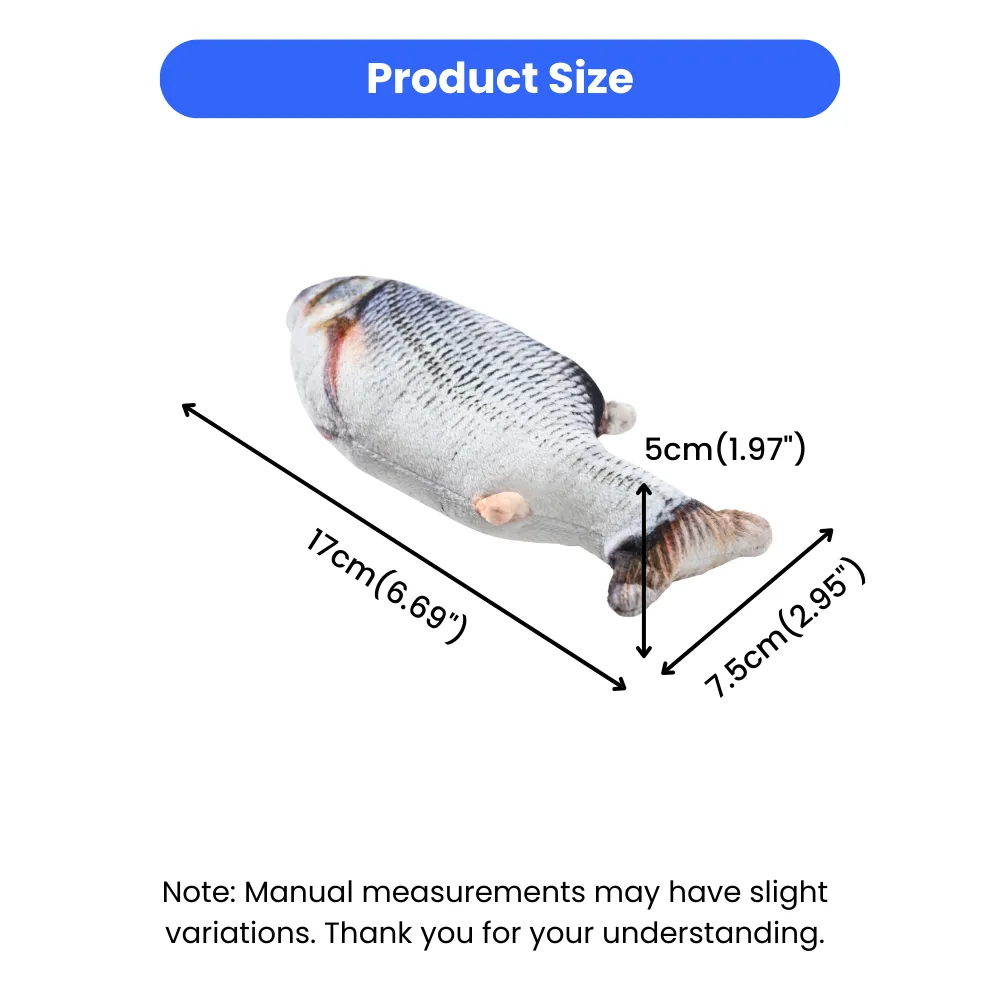 3-Color Mixed Realistic Fish Style Short Plush Cat Toy5