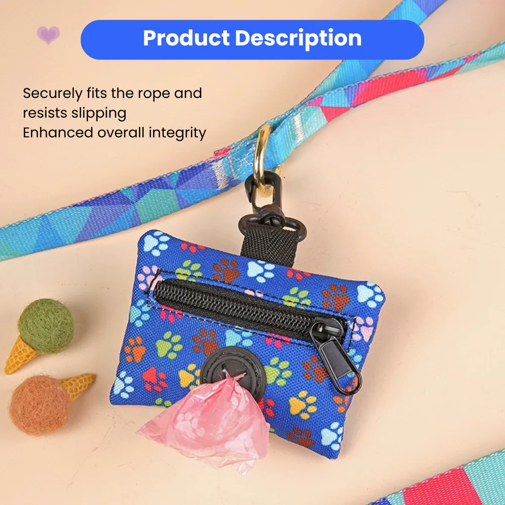Quick-Hook and Zipper Front Slip-Resistant Dog Poop Bag Holder (2)