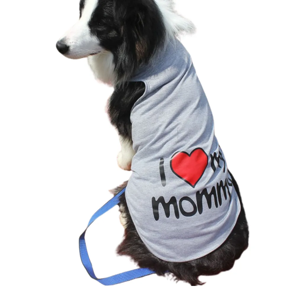 Mother's Day Large Dog Tank Top Breathable Summer Vest (1)