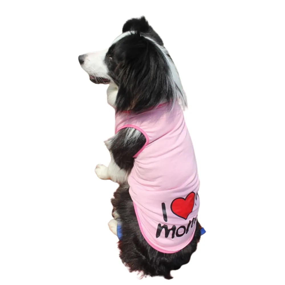 Mother's Day Large Dog Tank Top Breathable Summer Vest (2)