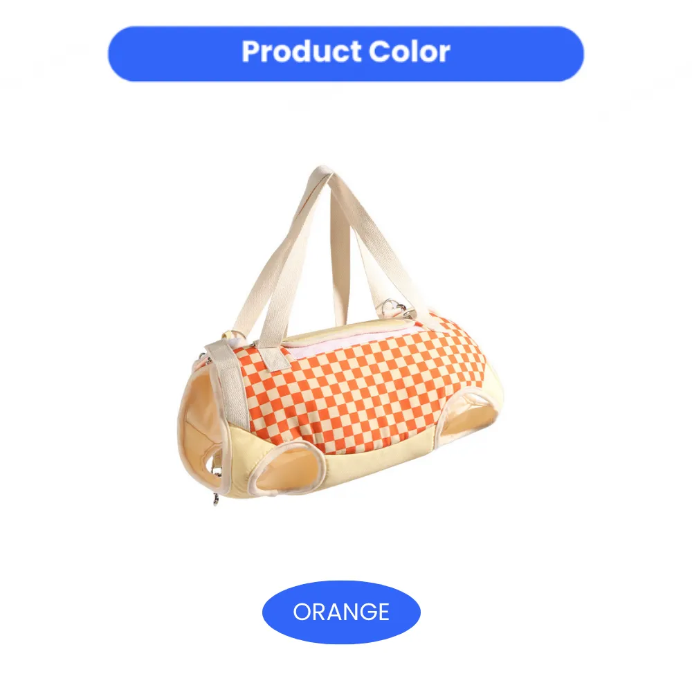 Checkered   Cat Carrier Backpack  Portable Pet Sling Bag for Outdoor Walking