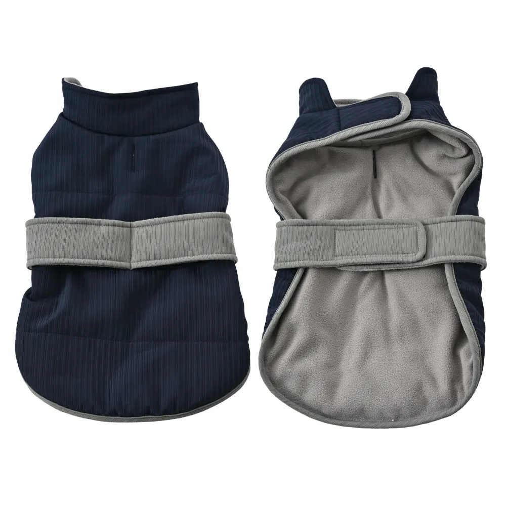 Contrasting Belt Design Jacquard Striped Texture Dog Coat3 Contrasting Belt Design Jacquard Striped Texture Dog Coat3