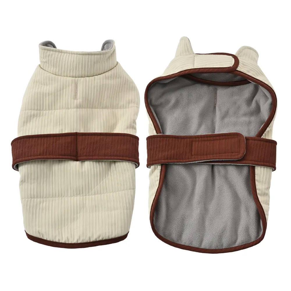 Contrasting Belt Design Jacquard Striped Texture Dog Coat2 Contrasting Belt Design Jacquard Striped Texture Dog Coat2
