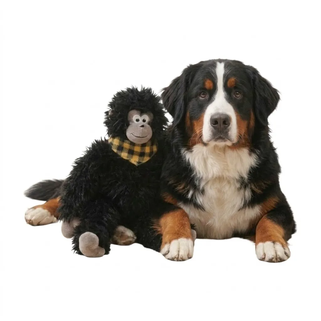 Cute Black Ape Style Hangable Squeaky Crinkly Dog Companion Toy Cute Black Ape Style Hangable Squeaky Crinkly Dog Companion Toy