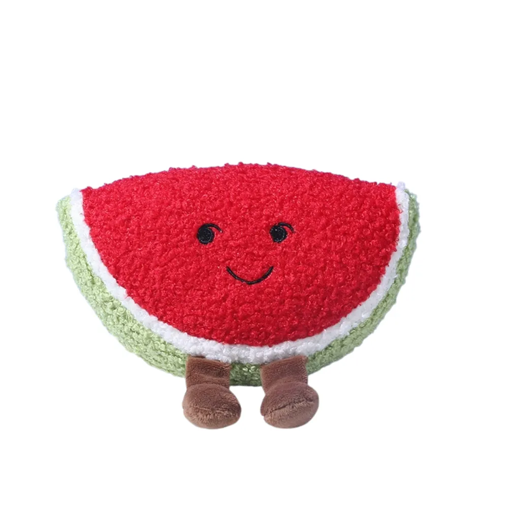 watermelon shaped dog plush toy soft squeaky chew toy for puppies