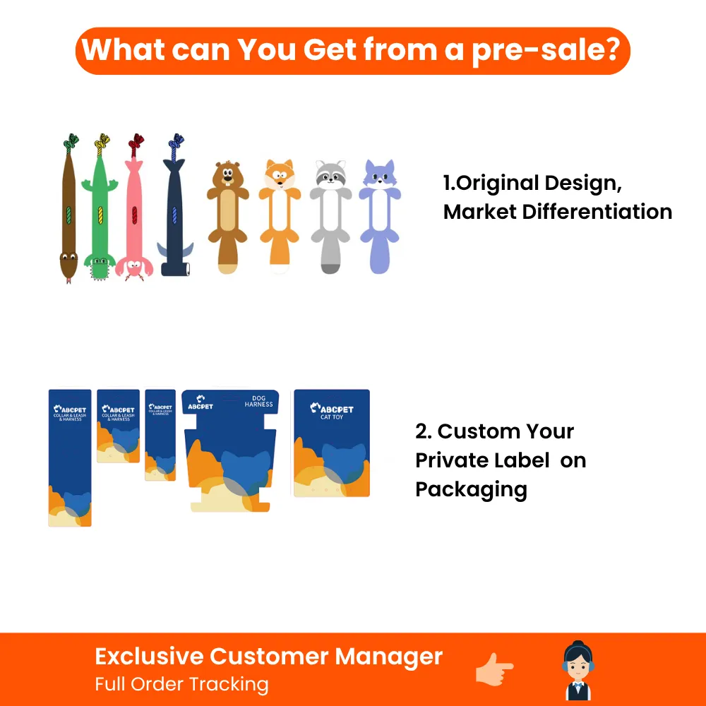 pre sale pet toys with original design and custom private label packaging options for retailers