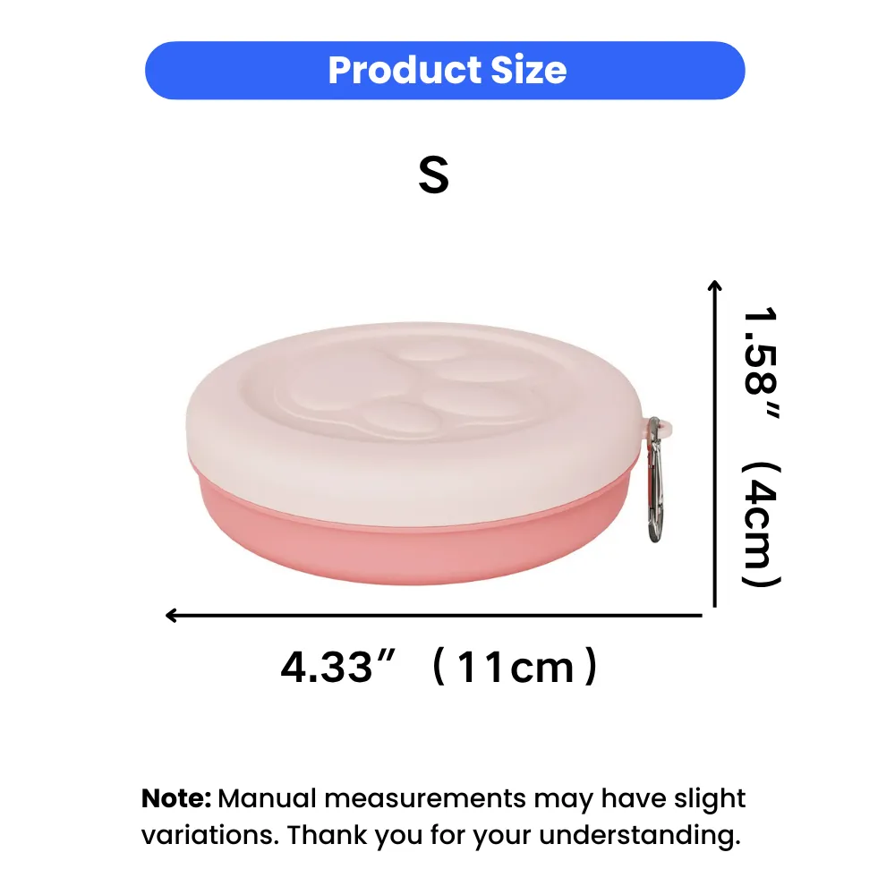 small collapsible dog bowl size 4.33 inch （11cm ）compact portable pet bowl