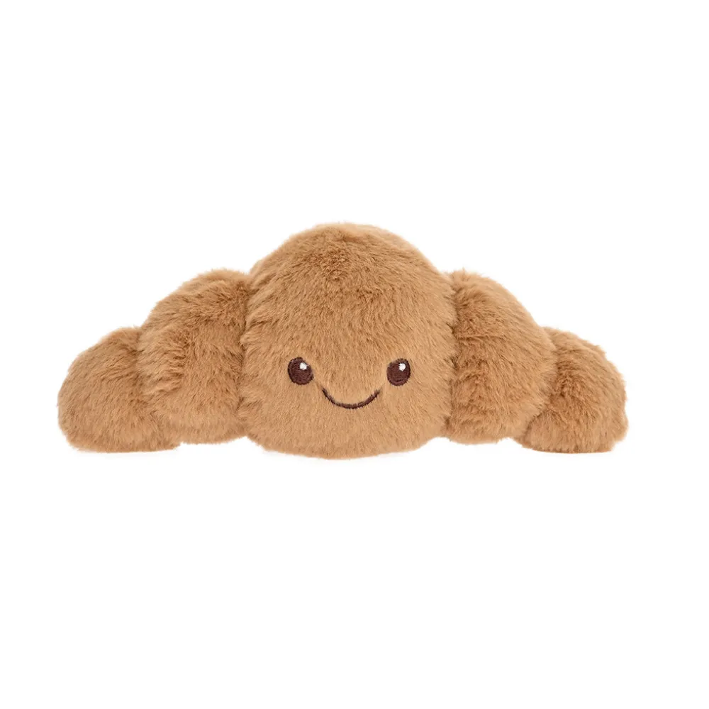 soft plush dog toy croissant shape squeaky pet toy for puppies bulk wholesale