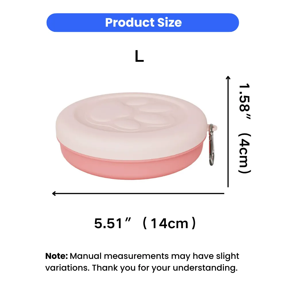 large collapsible dog bowl size 5.51 inch （14cm ）portable travel pet bowl
