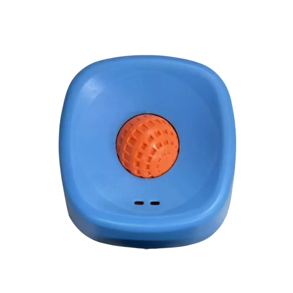 blue dog licking bowl slow feeder silicone anti anxiety pet feeding bowl