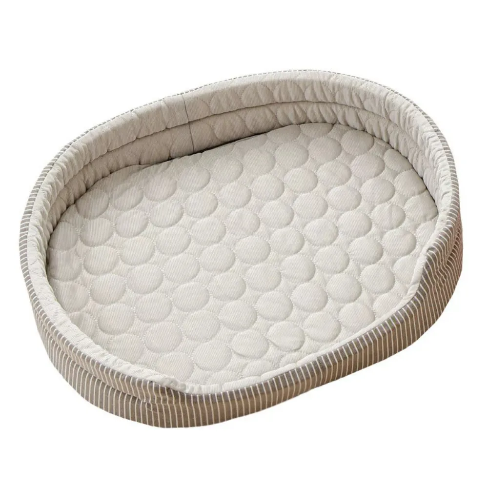 grey cooling pet bed durable breathable dog bed non slip bottom