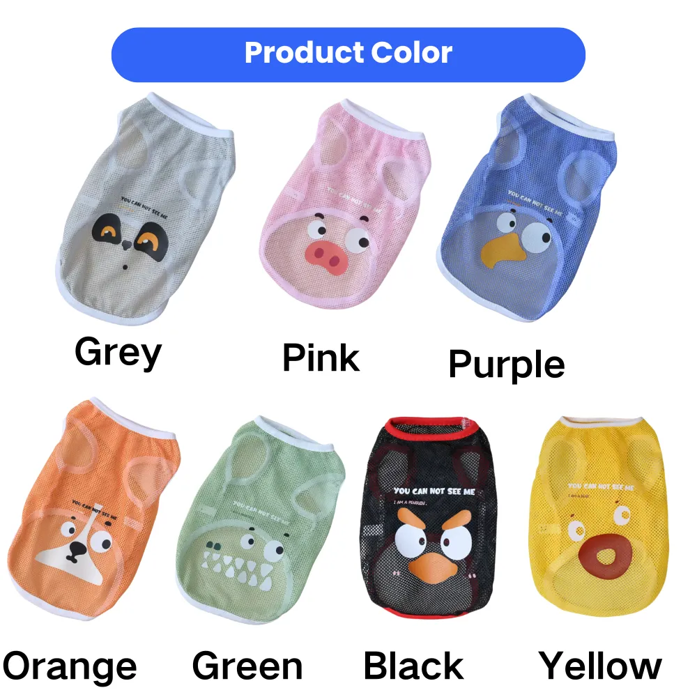 dog mesh clothes multiple colors breathable summer pet clothing wholesale options for pet stores