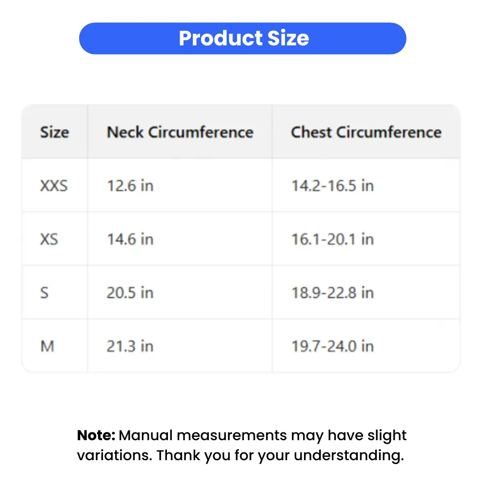 dog harness size chart small dog harness neck chest measurement guide xxs xs s m sizes