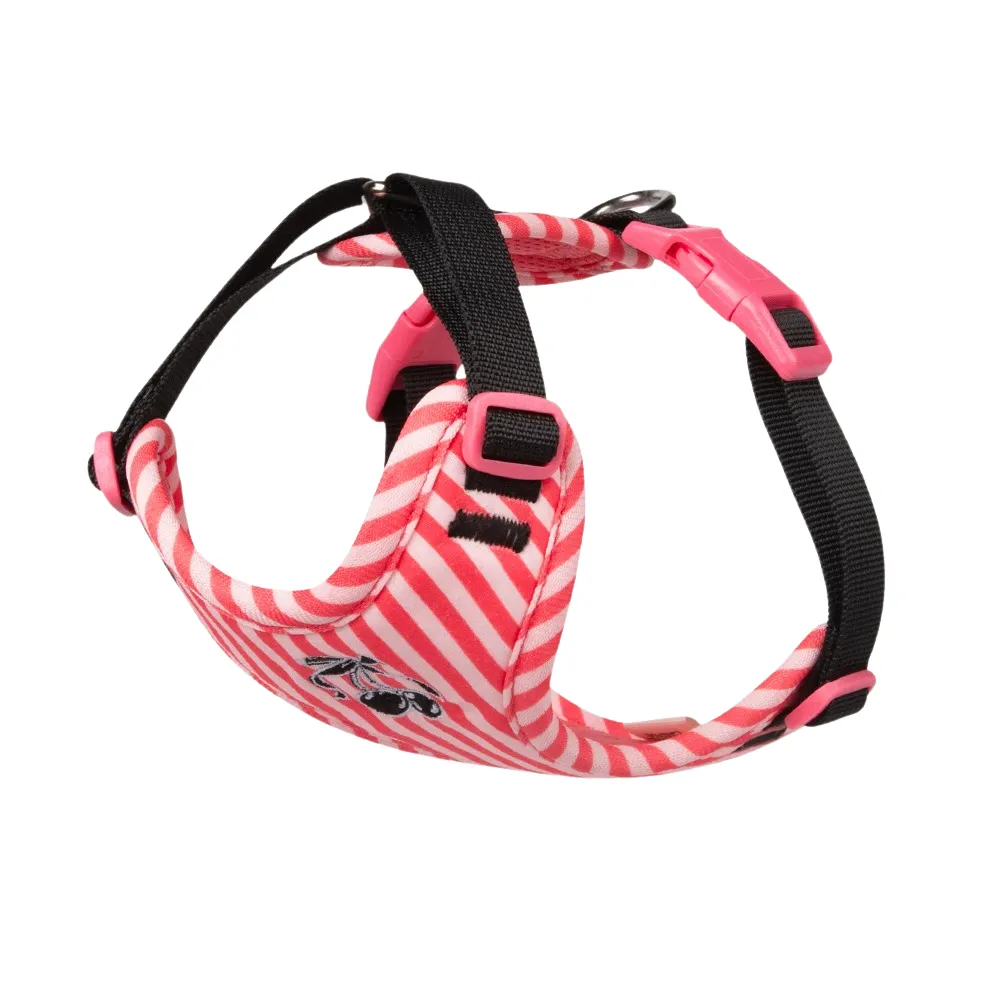 red striped dog harness adjustable vest harness durable soft pet harness small dog walking