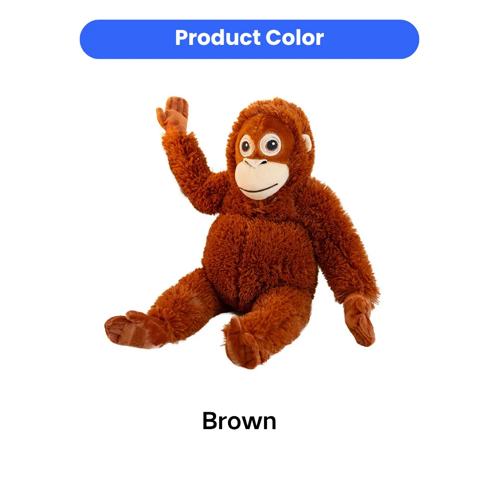 brown plush orangutan dog toy soft stuffed animal pet toy bulk