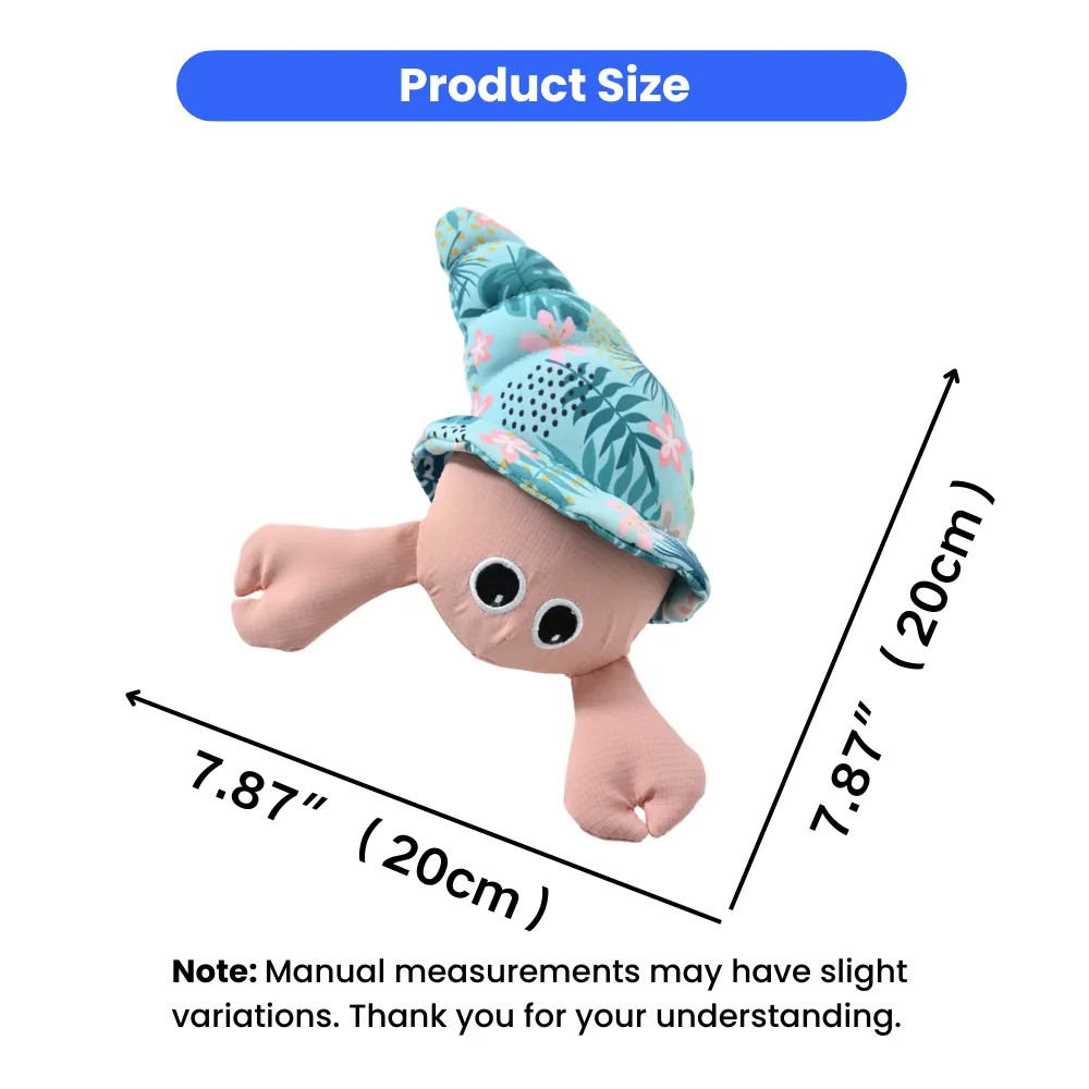 crab dog toy size 7.87 inch 20cm soft plush pet toy measurement