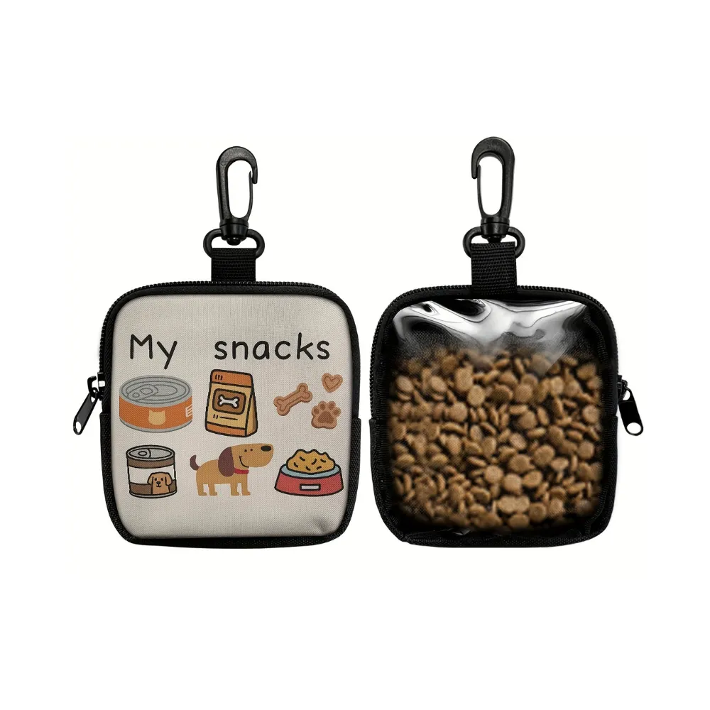 portable dog treat pouch cute pet snack bag for training and daily use