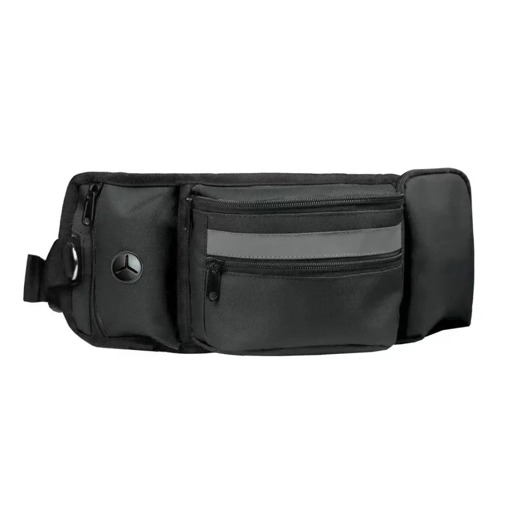 black dog training waist bag with zipper compartments and wear resistant material