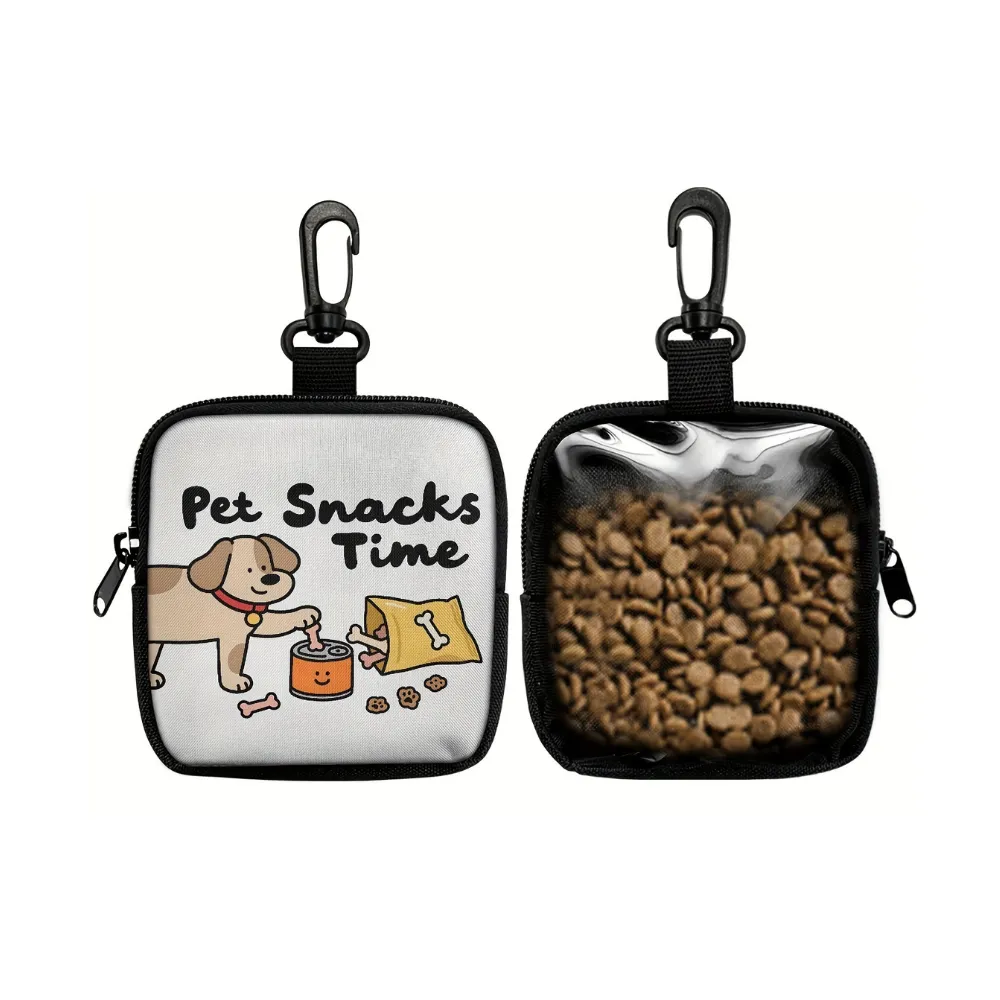 cute dog treat pouch cartoon design pet snack bag for pet store wholesale