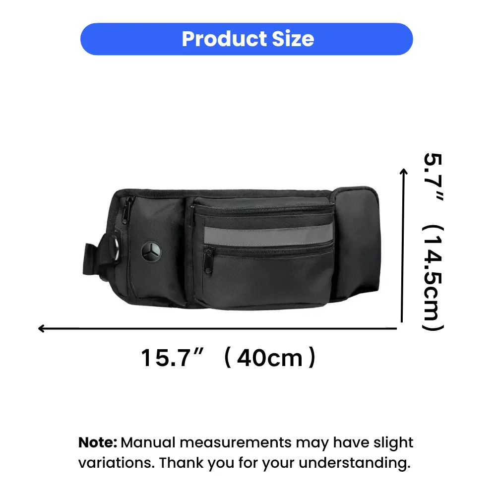 dog training waist bag size 40cm length 14.5cm height measurement detail