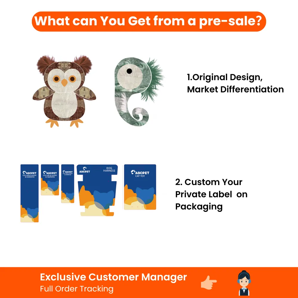 Infographic showing petfairs private label packaging and order tracking services for wholesale clients.