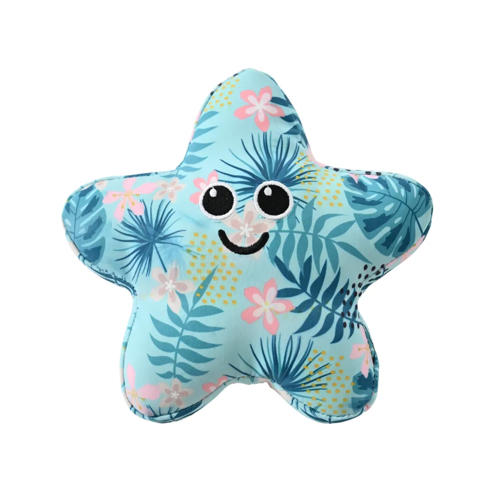 soft starfish dog toy squeaky plush pet toy for dogs wholesale
