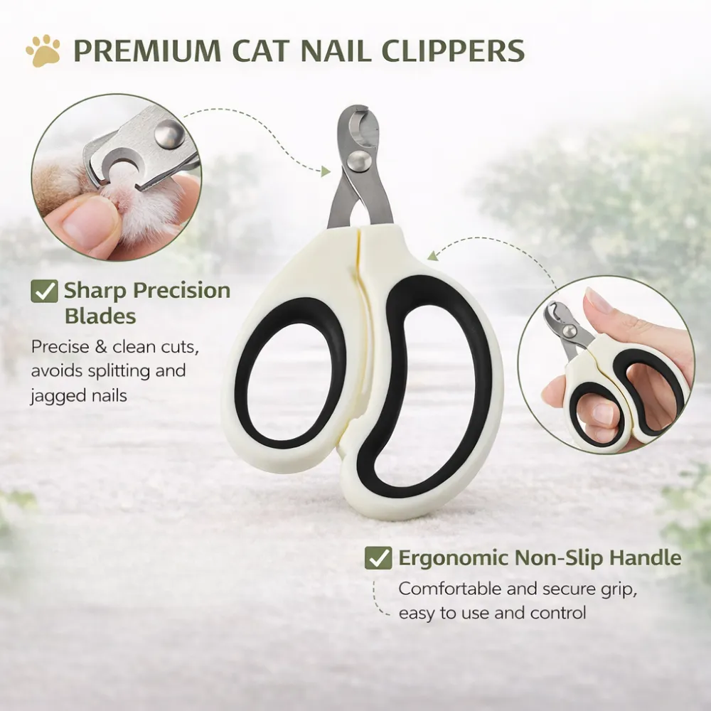 cat nail clippers sharp precision blades ergonomic non slip handle grooming tool