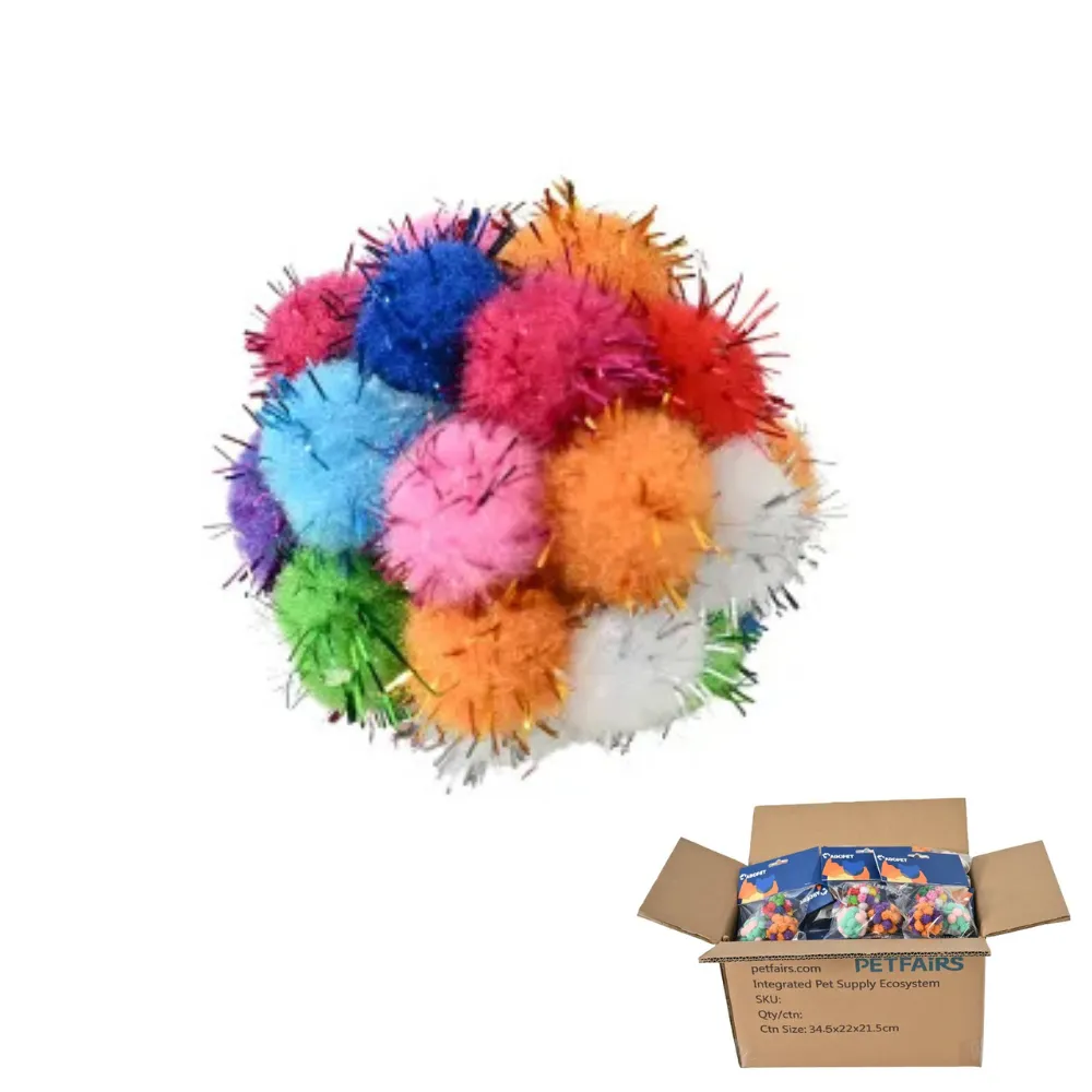 colorful plush cat ball toy bulk interactive cat toys for retail and online sellers