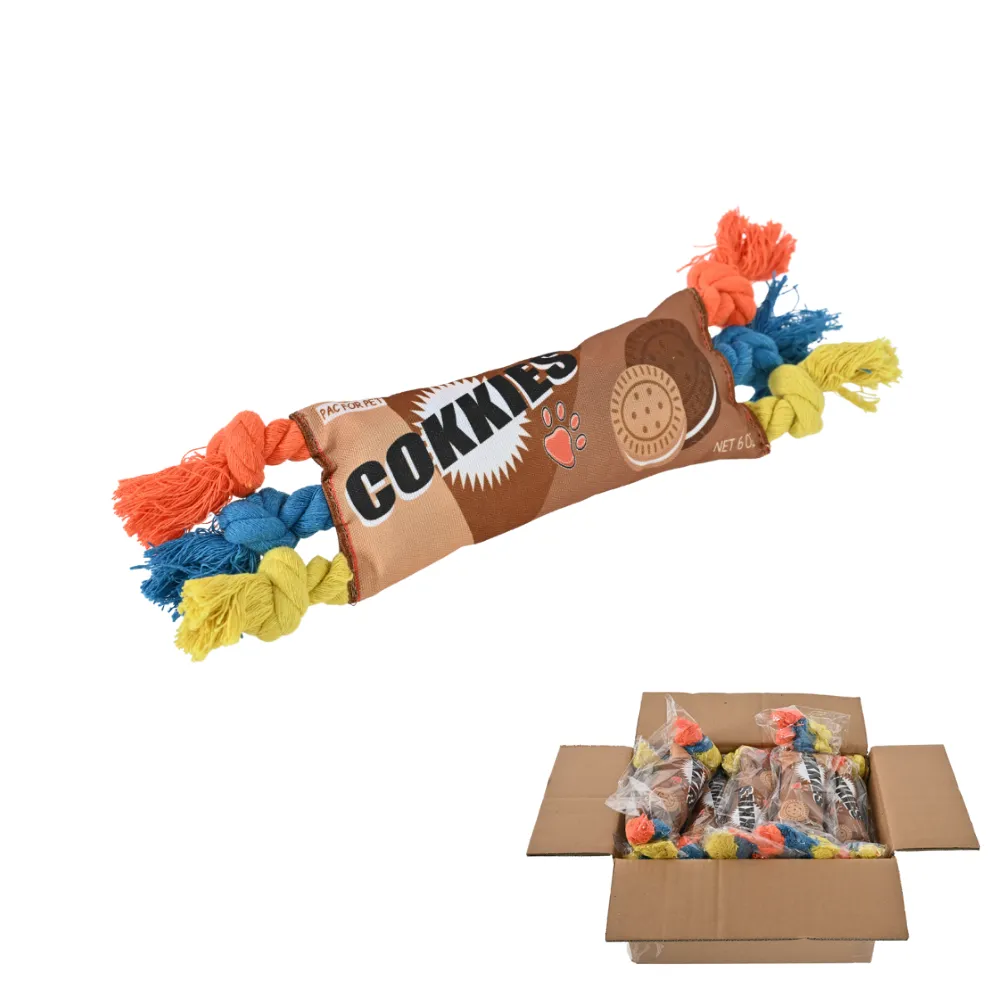 cookie design dog rope toy wholesale bulk supply durable pet toy