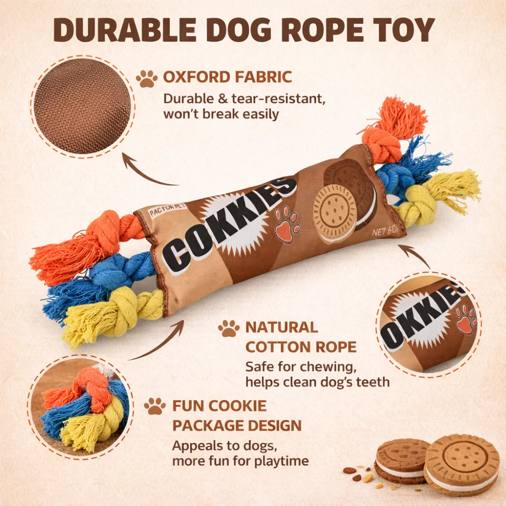 oxford fabric dog rope toy cotton rope durable chew toy teeth cleaning