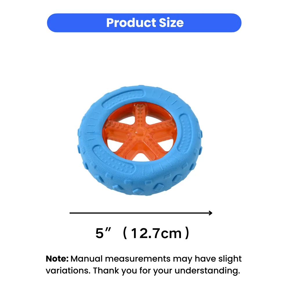 5 inch dog chew toy tire size 12.7 cm rubber dog toy dimensions