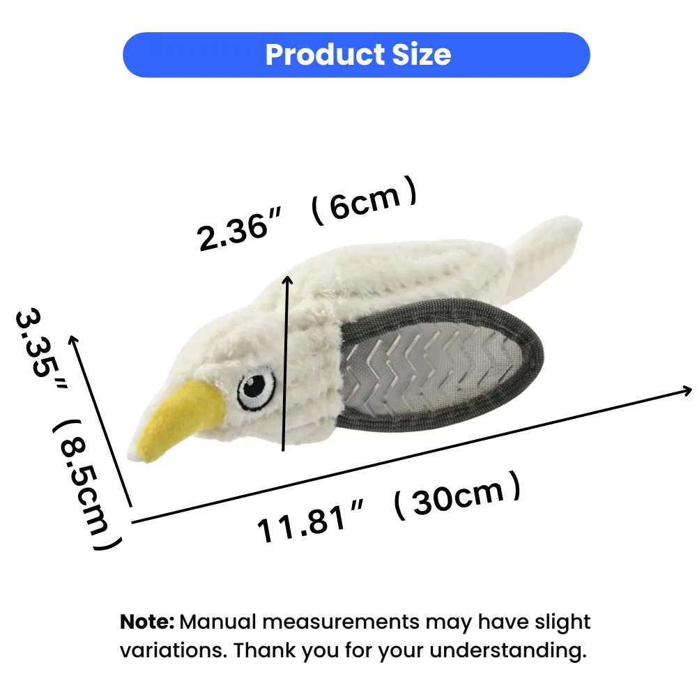 plush dog toy size 11.8 inch length squeaky chew toy measurement for pet products