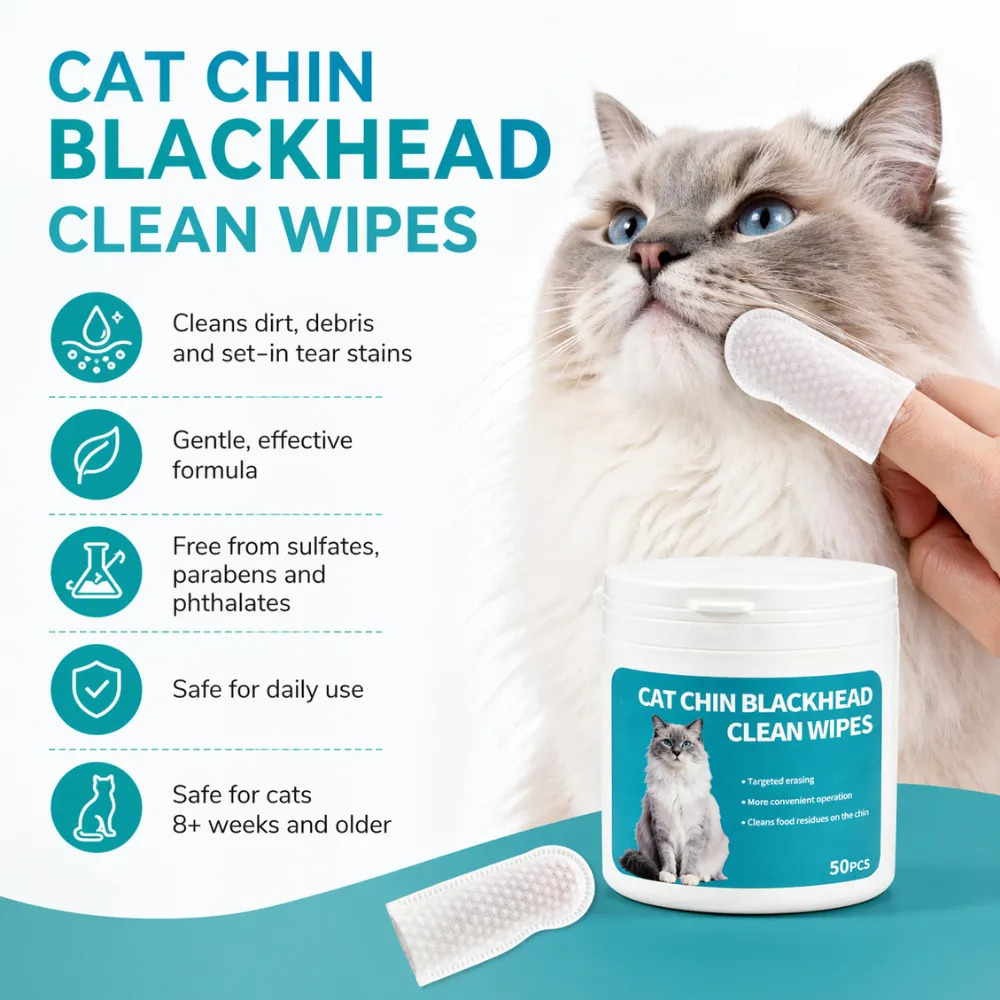 cat chin wipes benefits gentle formula remove dirt tear stains safe daily use pet grooming wipes