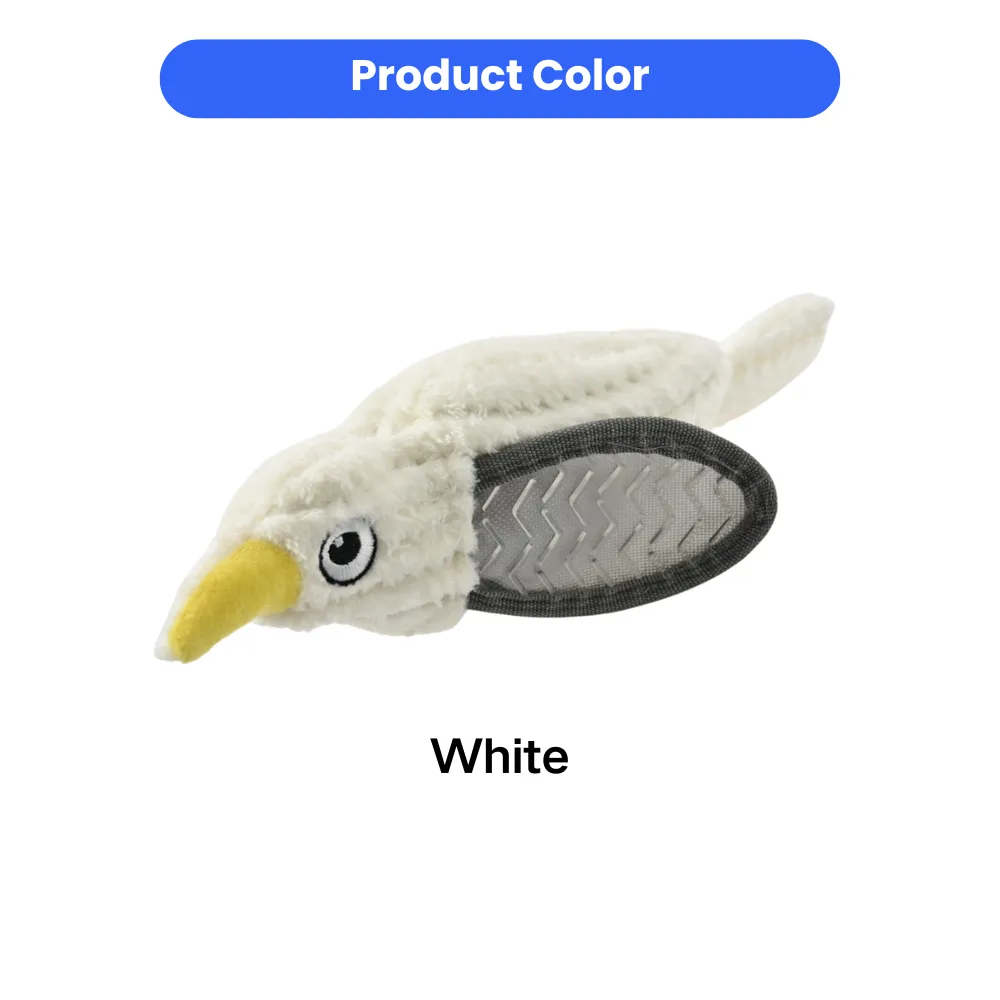 white plush dog toy wild bird design soft chew toy for dogs bulk wholesale