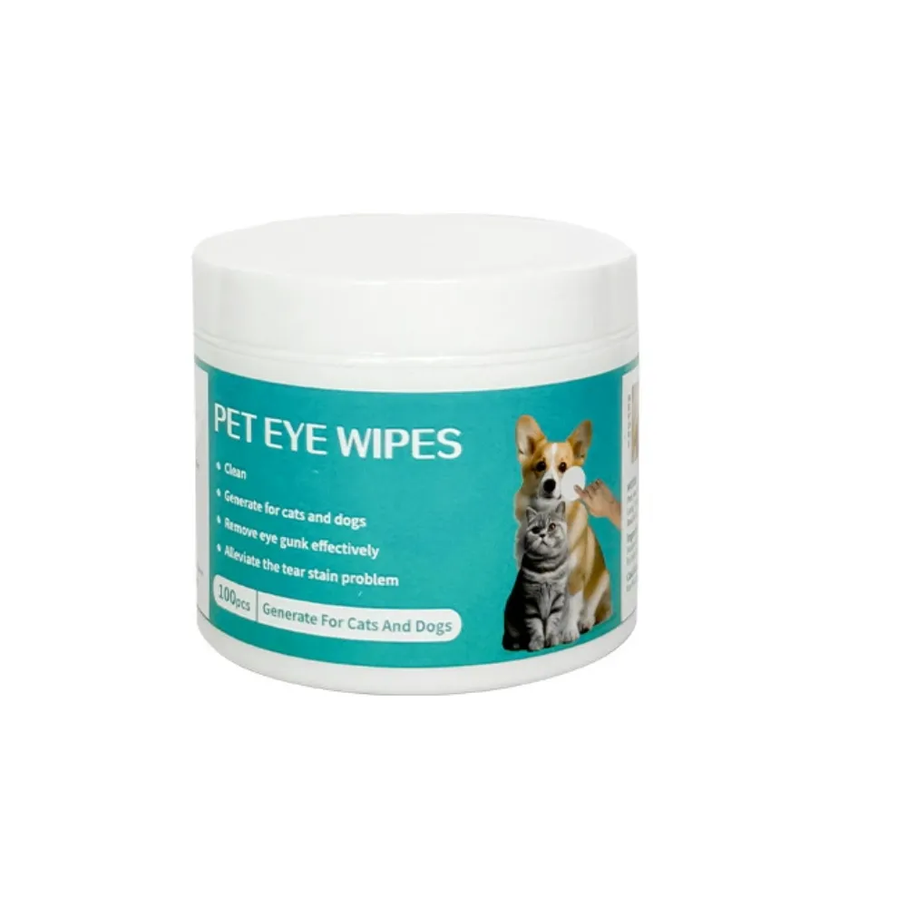 pet eye wipes jar 100pcs bulk eye cleaning wipes for dogs and cats white background