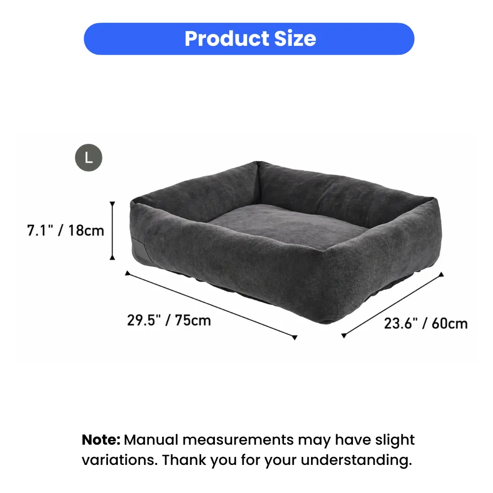 large orthopedic pet sofa bed size dimensions 29.5 inch by 23.6 inch by 7.1 inch