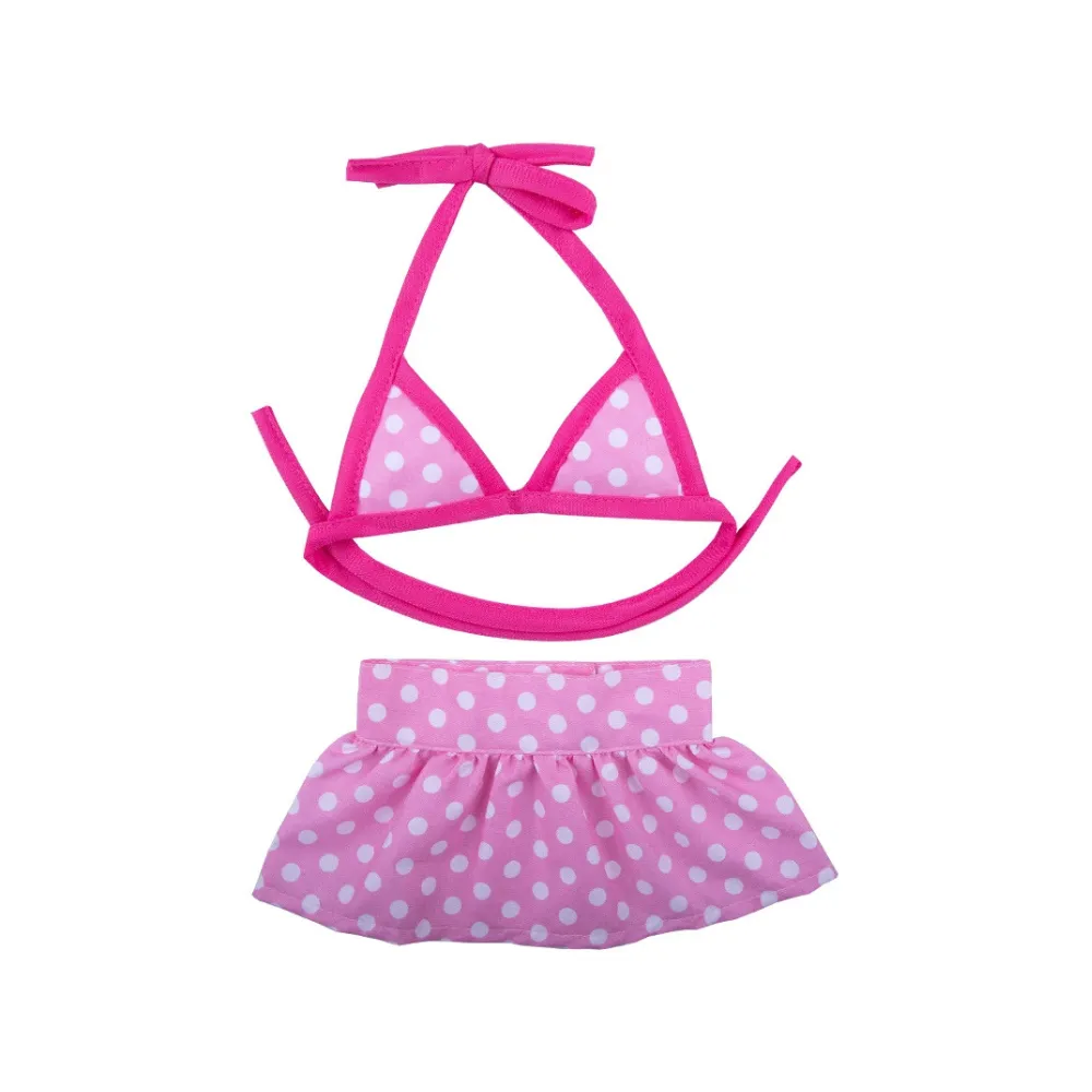 Pink dot dog bikini swimsuit polka dot pet beach clothes two piece summer dog apparel