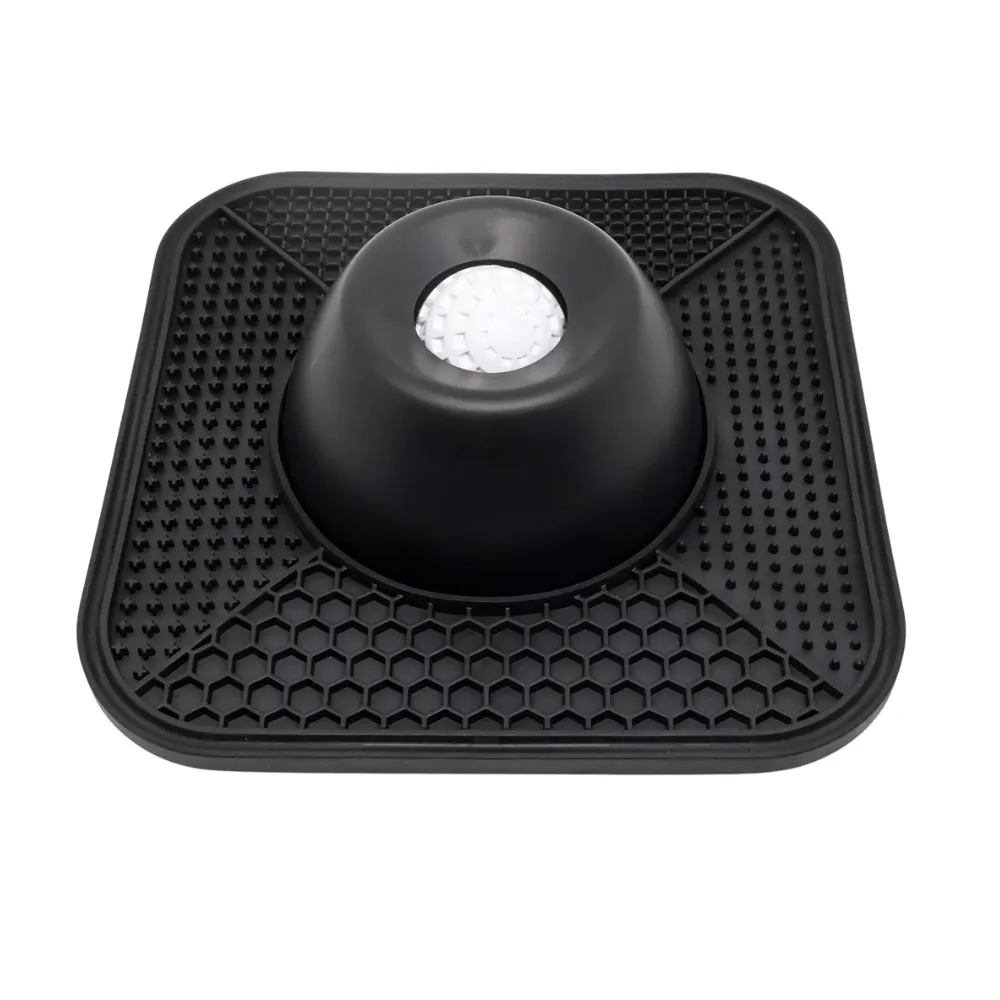Black anti slip dog licking bowl made of silicone for slow feeding and pet supplies wholesale
