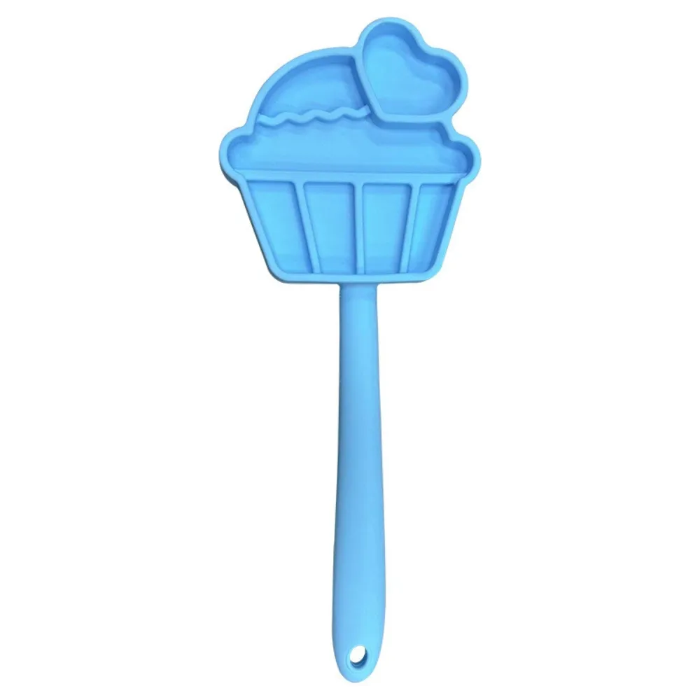 Blue silicone dog licking treat stick designed for frozen enrichment snacks and slow feeding
