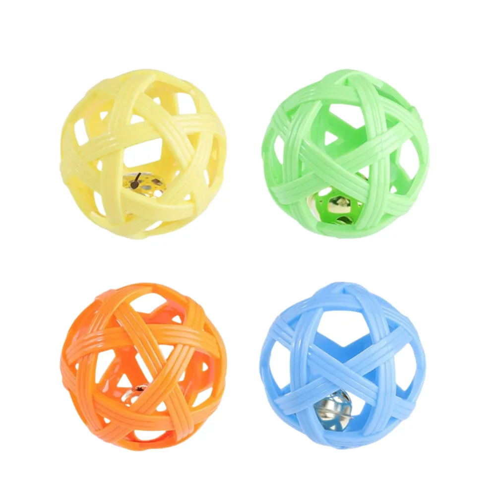 Colorful Interactive Bell Ball Toys for Cats & Dogs Set of colorful pet interactive bell ball toys for cats and dogs with built-in jingling bell